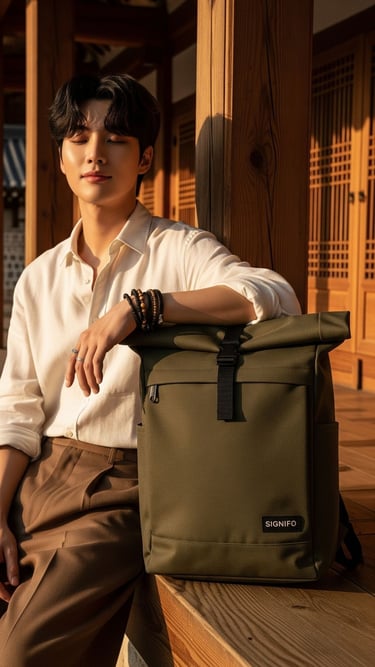 Ransel travel kasual dari kanvas SIGNIFO, inspirasi produk andalan untuk brand fashion lokal.