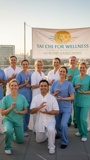Le personnel soignant après un stage de Taichi