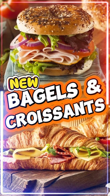 Breakfast Doughnut Bar Bagels & Crossiants