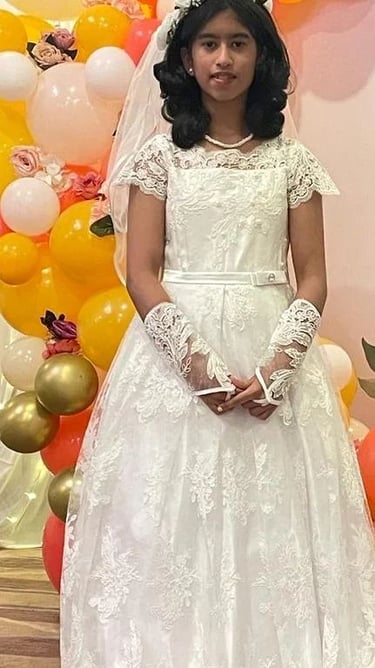 beautiful little bride dress communion dress