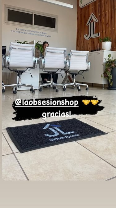 Felpudo personalizado con logo inmobiliaria jl