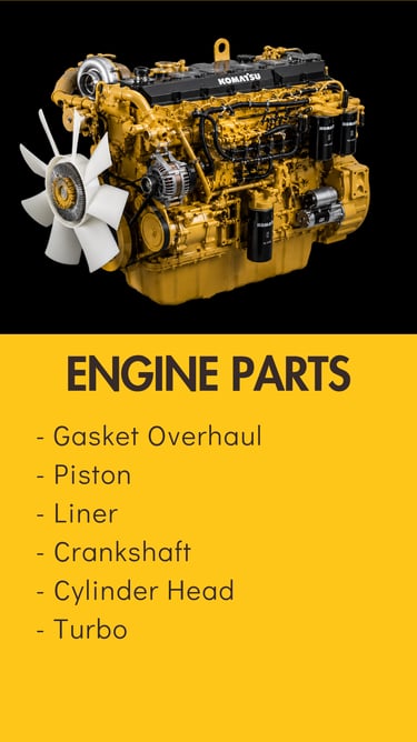 Sparepart Mesin untuk alat berat, kapal, genset dan forklift