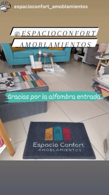 Felpudo personalizado con logo bazar confort