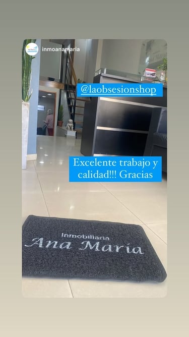 Felpudo personalizado con logo inmobiliaria ana
