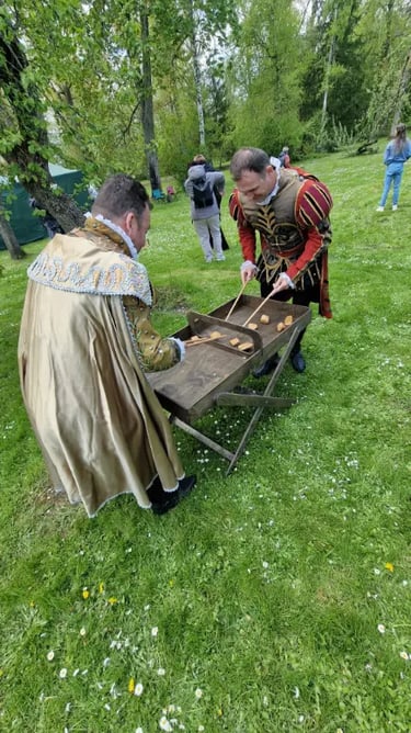 Samuraju lazdeles Burbiškių tulpių žydėjimo šventė lauko žaidimų nuoma 