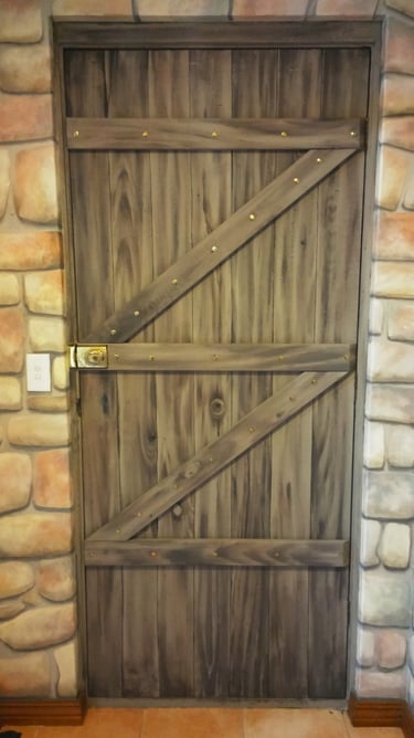 painted decorated door