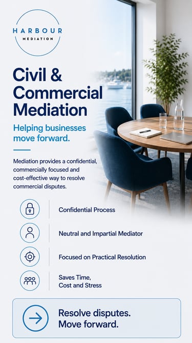 Civil and Commercial Mediation for business disputes serving Devon including Exeter Plymouth Torquay