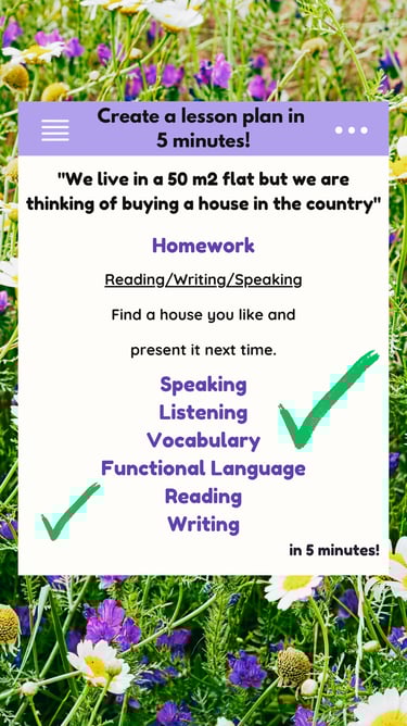 how to make a lesson plan for my english lesson