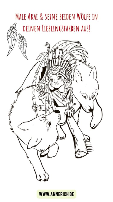 Ausmalbild Indianer