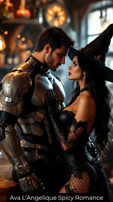 The Bewitching Kisses Bet by Ava L'Angelique— Pretty Words Aesthetic autumn scene.