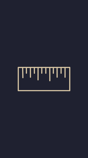 Shoreline length icon.