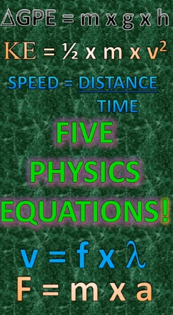 Five important Physics equations!