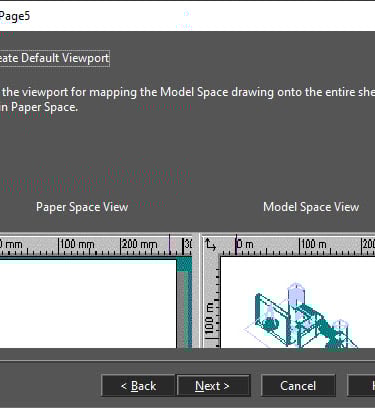 page setup wizard in xcad