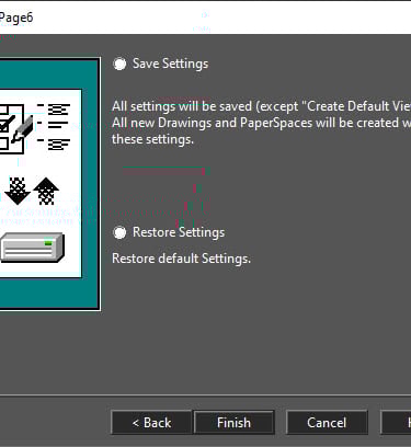 page setup wizard in xcad