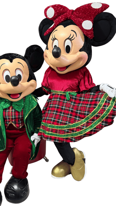 fabricacion de botarga para empresas de Mickey y Minnie