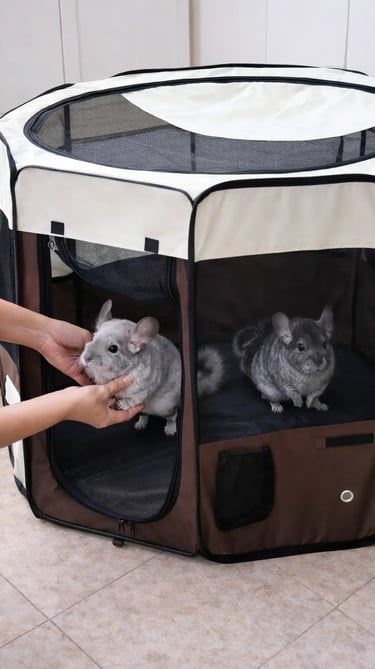 enclos sécurisé pour petits animaux le temps du nettoyage