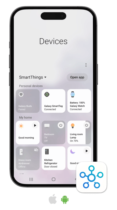 แอป SmartThings ควบคุมระบบสมาร์ทโฮมผ่านโทรศัพท์มือถือ