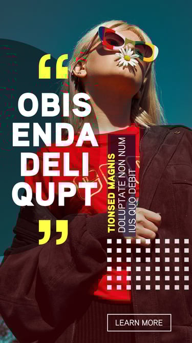 Reels template showcasing fashion with a vibrant, colorful design and stylish outfit visuals.