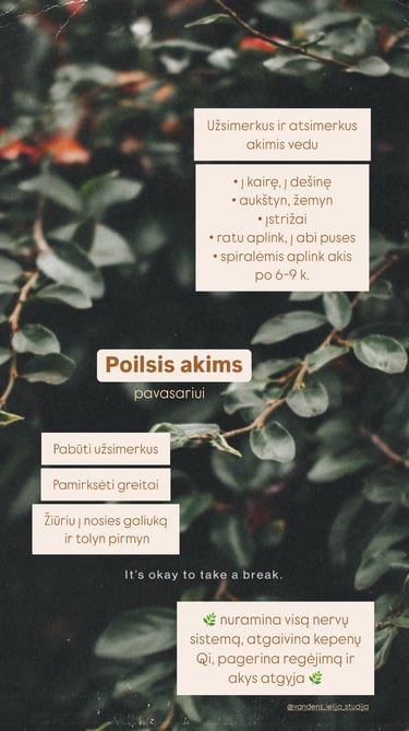 poilsis akims