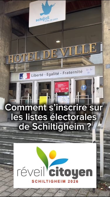 Actualité vidéo de Réveil Citoyen Schiltigheim sur la vie municipale
