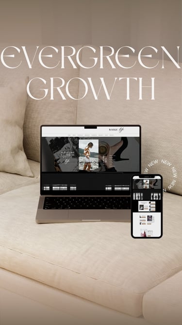 Email automation dashboard on laptop with sequence timeline and tags, plus Zapier workflow linking f