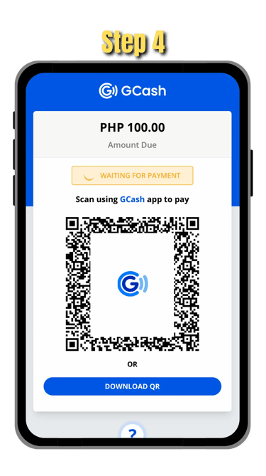 step 4 of depositing funds in go perya on mobile screen