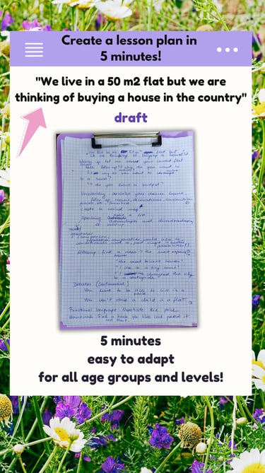 how to make a lesson plan for my english lesson