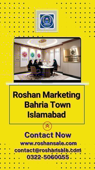 a business flyer for roshan marketing