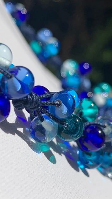 collier en perles de verre de Murano