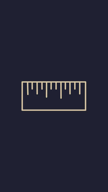 Shoreline length icon.