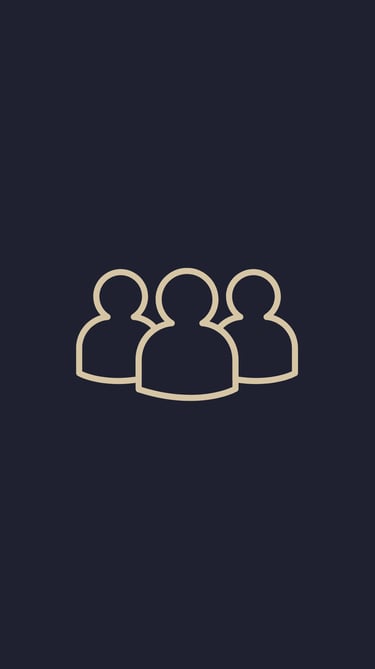 Permanent population icon.