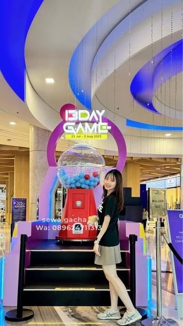 sewa mesin gachapon jumbo merah squid game