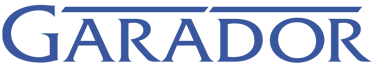 a blue and white logo for the garador group