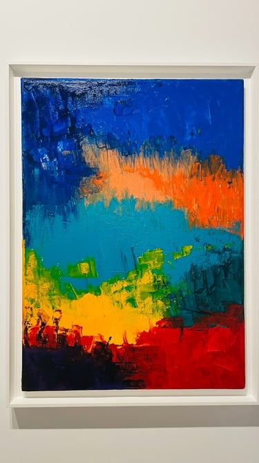 Tableau abstrait contemporain – Couleurs et textures – Jacqueline Poitevin – Collectionneurs d’art