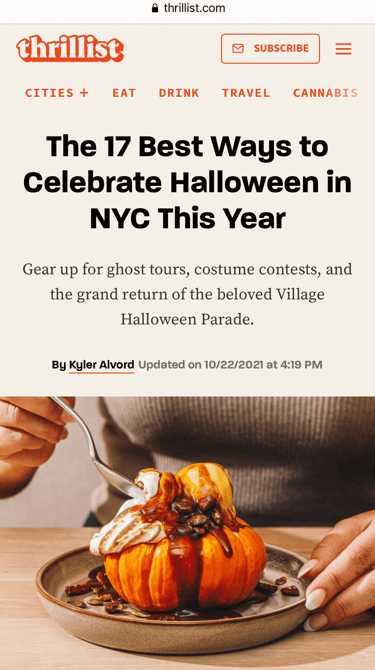 a pumpkin sundae served on the roasted pumpkin shell by Paola Marocchi