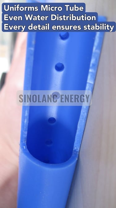 uniform capillary tube with holes for even water distribution