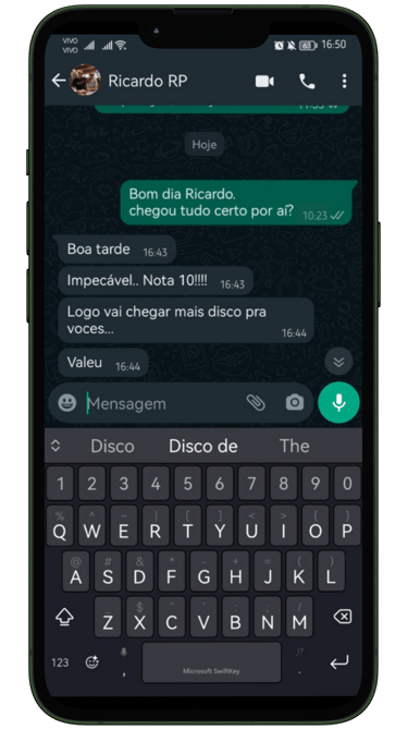 print de uma conversa de whatsapp