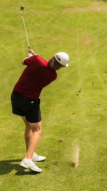 Shooting en El Chaparral golf Club, jugador de golf en Costa del Sol