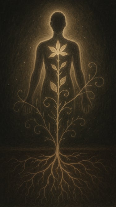 a man standing in front of a tree