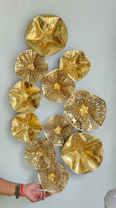 brass cooper wall decor
