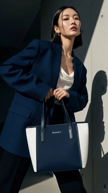 Tote bag kanvas SIGNIFO hasil DIY, aksesori fashion pelengkap gaya modern dan profesional.