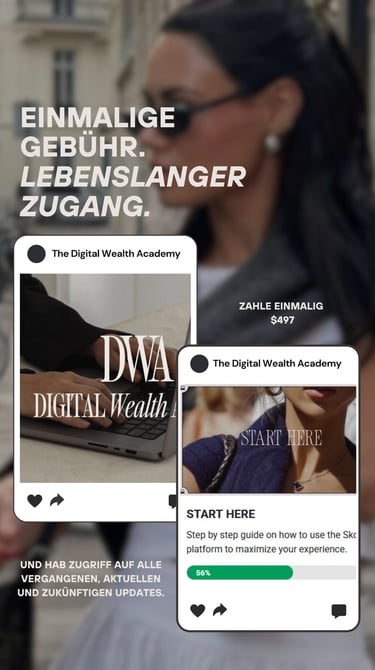 Burnout Business Kurs – einmalige Gebühr für lebenslangen Zugang zur Digital Wealth Academy mit Updates & Schritt-für-Schritt