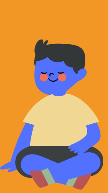 Illustration of a calm, wise Krishna-inspired character symbolizing guidance and support for psychol