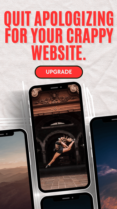 quit apologizing for your crappy website