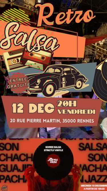visuel pour 2 soirée Salsa à Rennes