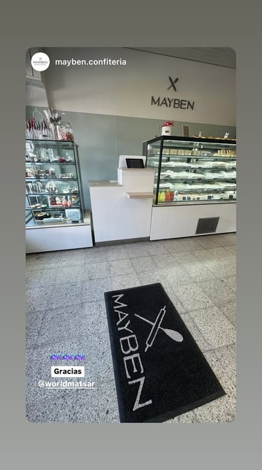 Felpudo con logo personalizado Mayben