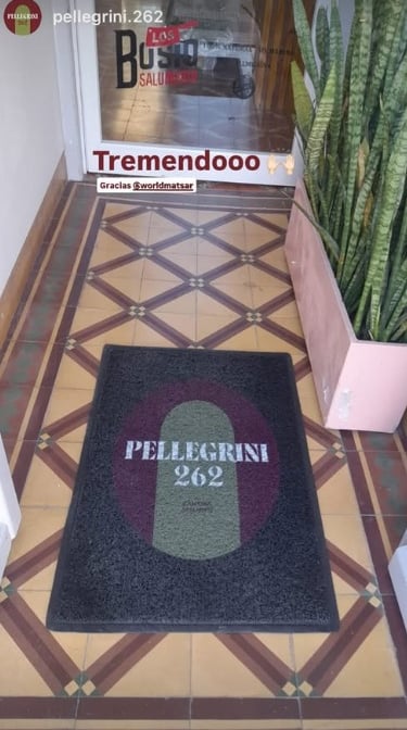 Felpudo con logo personalizado pellegrini 262