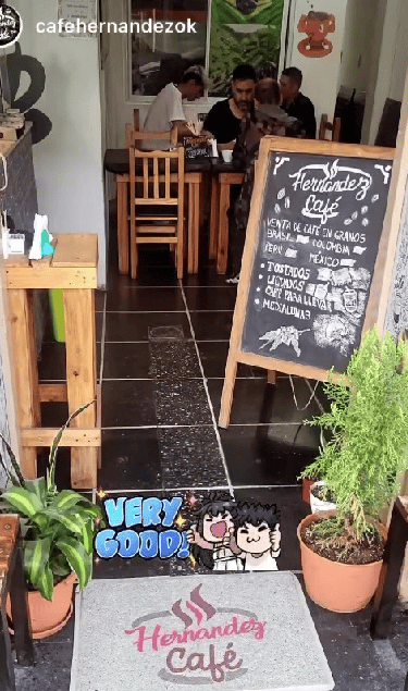 Felpudo personalizado con logo cafe hernandez