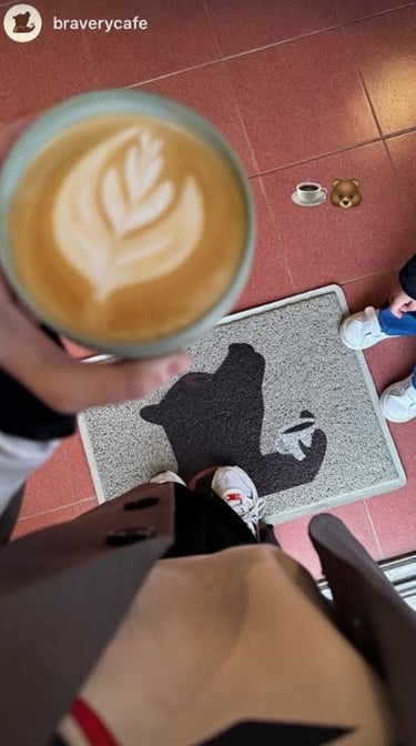 Felpudo personalizado con logo cafeteria bravery