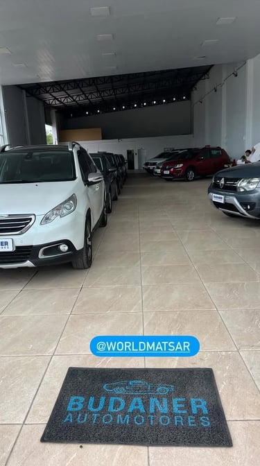 Felpudo personalizado con logo concesionaria budaner